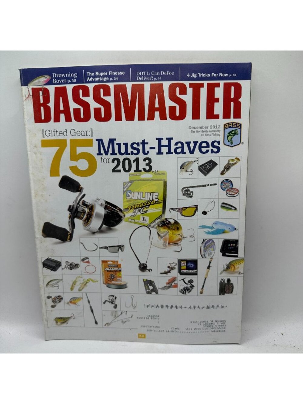 Bassmaster December 2012 The Worldwide Authority On Bass Fishing Pre-Owned